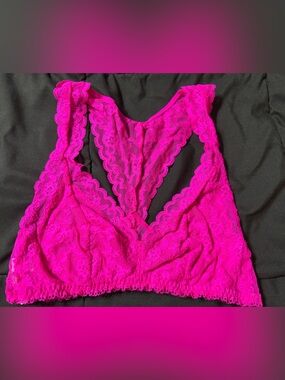 Victoria's Secret Hot Pink Lace Bralette
